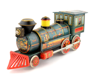 ブリキの蒸気機関車