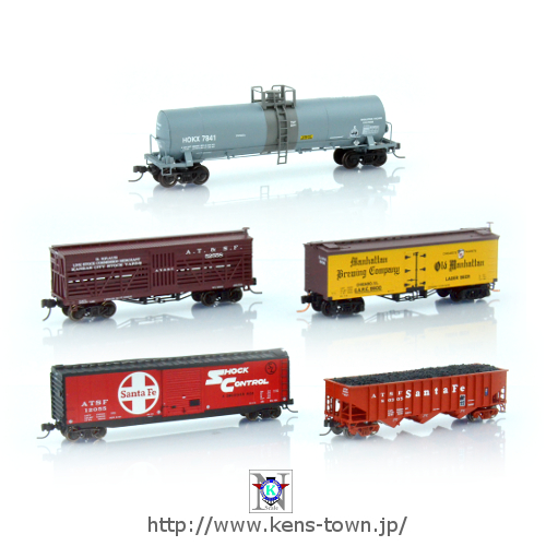 限定セール -SALE お買い得！】 ケンズタウンオリジナル サンタフェ貨物列車5両 鉄道模型