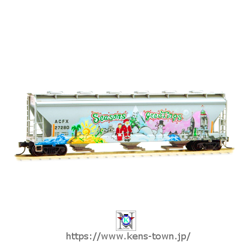 マイクロトレインズ 09344150 3-Bay カバードホッパー アメリカン